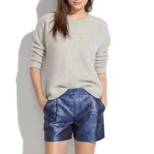 Madewell Blue Shimmer Shorts